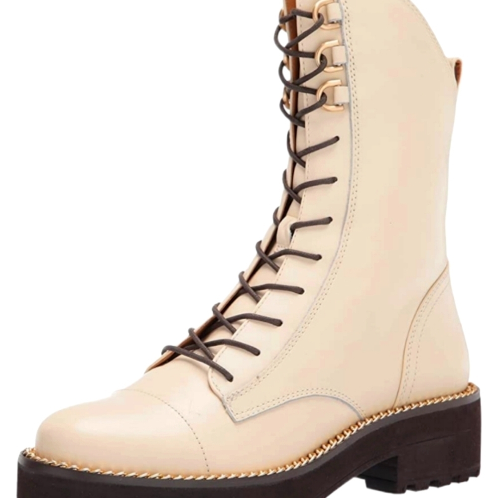 Sam Elderman Ivory Lenley Boots...Size 9.5
